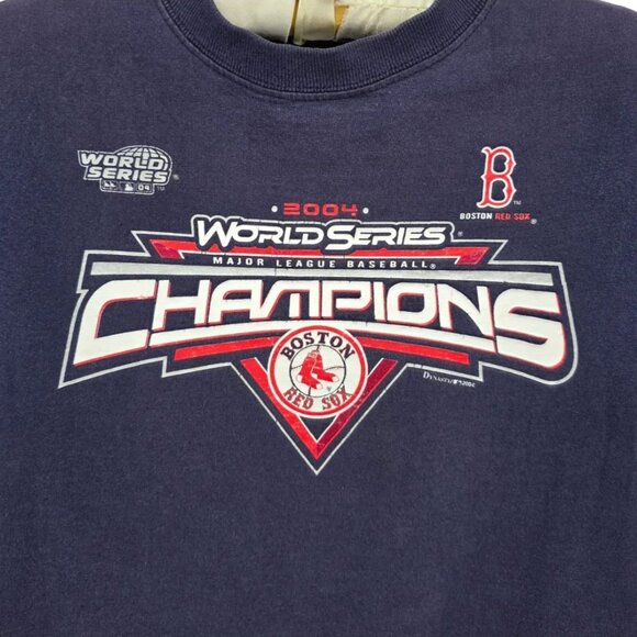 Vintage Boston Red Sox Youth Small (6-8) Shirt Delta 2004 World Series Blue - Picture 2 of 9